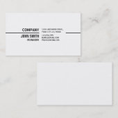 Professioneel vlak Elegant Real Estate White Visitekaartje (Voorkant / Achterkant)