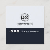 Professioneel voeg je Logo QR-code toe Aangepast a Vierkante Visitekaartje (Achterkant)