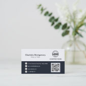 Professioneel voeg je Logo QR-code toe Aangepaste Visitekaartje (Staand voorkant)