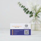 Professioneel voeg je Logo QR-code toe Aangepaste Visitekaartje (Staand voorkant)