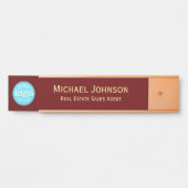 Professioneel Voeg Logo toe Titel Bedrijfs Kantoor Deurbordje (Voorkant)