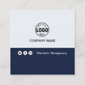 Professioneel voeg uw Logo QR-code toe Aangepast Vierkante Visitekaartje (Achterkant)