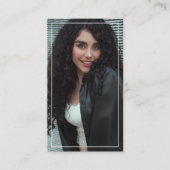 Professioneel Volledige Foto Eenvoudig Monogram Visitekaartje (Voorkant)