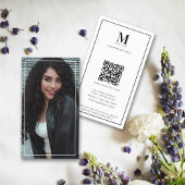 Professioneel Volledige Foto Eenvoudig Monogram Visitekaartje