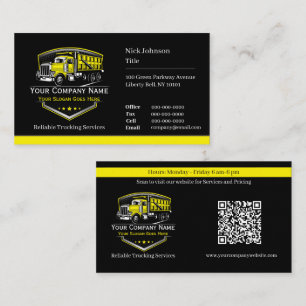 Professioneel Vrachtwagen Transportbedrijf QR Code Visitekaartje