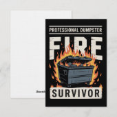 Professioneel vuurwerk overlever Funny Werk Kaart (Voorkant / Achterkant)