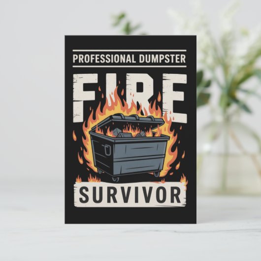 Professioneel vuurwerk overlever Funny Werk Kaart (Staand voorkant)
