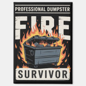 Professioneel vuurwerk overlever Funny Werk  Magneet (Voorkant)
