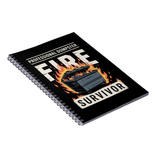 Professioneel vuurwerk overlever grappig werk notitieboek (Rechterzijde)