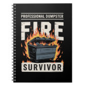 Professioneel vuurwerk overlever grappig werk notitieboek (Voorkant)