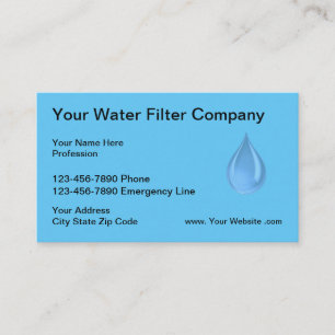 Professioneel waterfilter visitekaartje
