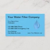 Professioneel waterfilter visitekaartje (Voorkant)
