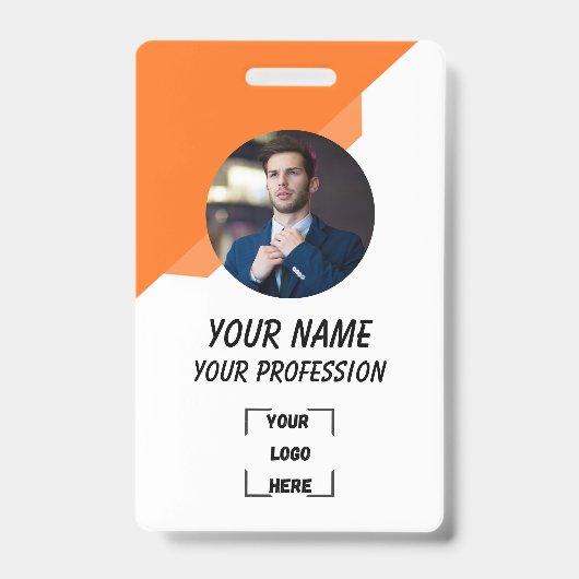 Professioneel Werknemer Foto ID-badge Badge (Voorzijde)