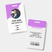 Professioneel Werknemer Foto ID-badge Badge (Voor- en achterkant)