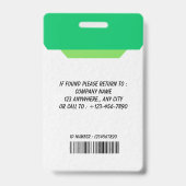 Professioneel Werknemer Foto ID-badge Badge (Achterkant)