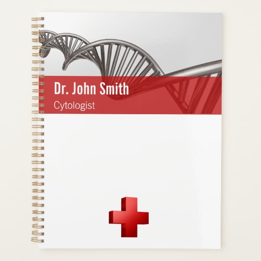 Professioneel wetenschappelijk DNA Strand Cross Me Planner (Voorkant)