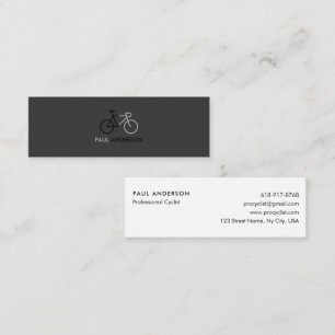 Professioneel Wielrenner Zwart & Wit Minimalistisc Mini Visitekaartje