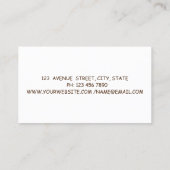 Professioneel wijnglas, fles, zonnebloemen visitekaartje (Achterkant)