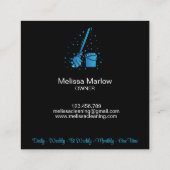 Professioneel winkelen schoonmaken Maid Housekeepi Vierkante Visitekaartje (Achterkant)