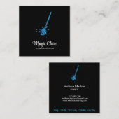 Professioneel winkelen schoonmaken Maid Housekeepi Vierkante Visitekaartje (Voorkant / Achterkant)