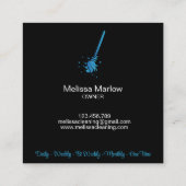 Professioneel winkelen schoonmaken Maid Housekeepi Vierkante Visitekaartje (Achterkant)