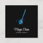 Professioneel winkelen schoonmaken Maid Housekeepi Vierkante Visitekaartje (Voorkant)