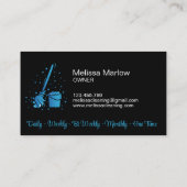 Professioneel winkelen schoonmaken Maid Housekeepi Visitekaartje (Achterkant)