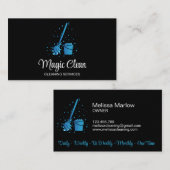 Professioneel winkelen schoonmaken Maid Housekeepi Visitekaartje (Voorkant / Achterkant)