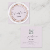 Professioneel winkelproduct SPA Lijst Roos Glitter Vierkante Visitekaartje (Voorkant / Achterkant)