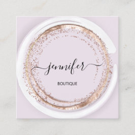Professioneel winkelproduct SPA Lijst Roos Glitter Vierkante Visitekaartje