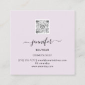 Professioneel winkelproduct SPA Lijst Roos Glitter Vierkante Visitekaartje (Achterkant)