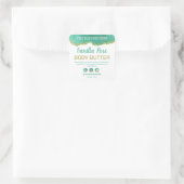 Professioneel Wit Blauwgroen Goud Glitter Productl Vierkante Sticker (Tas)