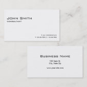 Professioneel, wit, elegant, eenvoudig visitekaartje (Voorkant / Achterkant)