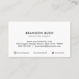 Professioneel, wit, elegant, modern visitekaartje