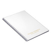 Professioneel Wit en Goud Notitieboek (Rechterzijde)