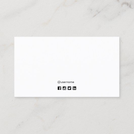 Professioneel wit foto toevoegen visitekaartje (Achterkant)