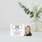 Professioneel wit foto toevoegen visitekaartje (Staand voorkant)