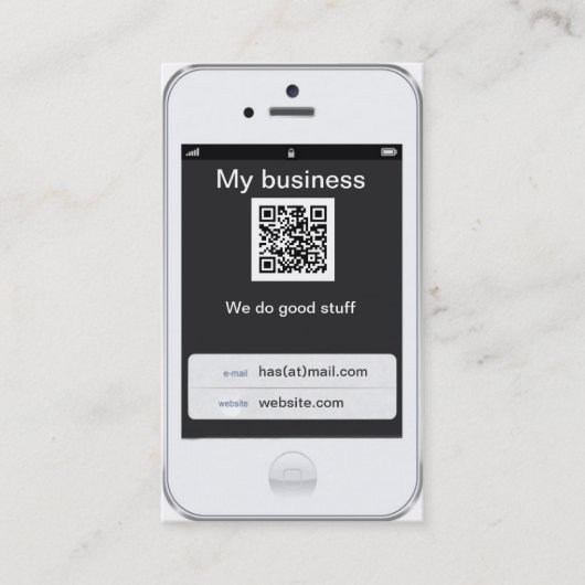 Professioneel  wit iPhone Design Visitekaartje (Voorkant)