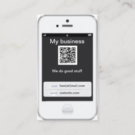 Professioneel  wit iPhone Design Visitekaartje