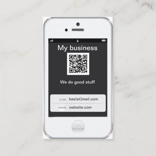 Professioneel wit iPhone Design Visitekaartje (Voorkant)