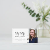 Professioneel wit Laten we Echte Estate spreken Visitekaartje (Staand voorkant)