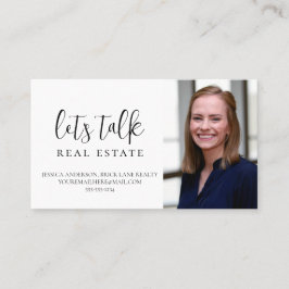Professioneel wit Laten we Echte Estate spreken Visitekaartje