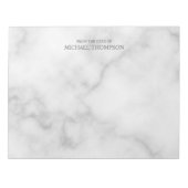 Professioneel wit marmer notitieblok (Voorkant)