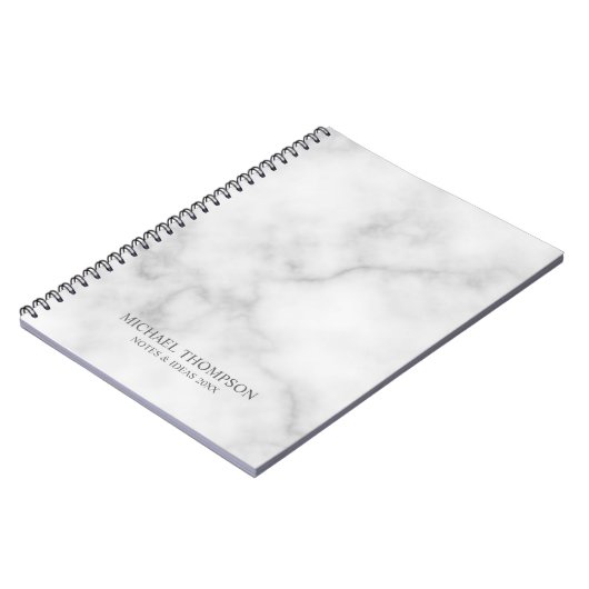 Professioneel wit marmer notitieboek (Linkerzijde)