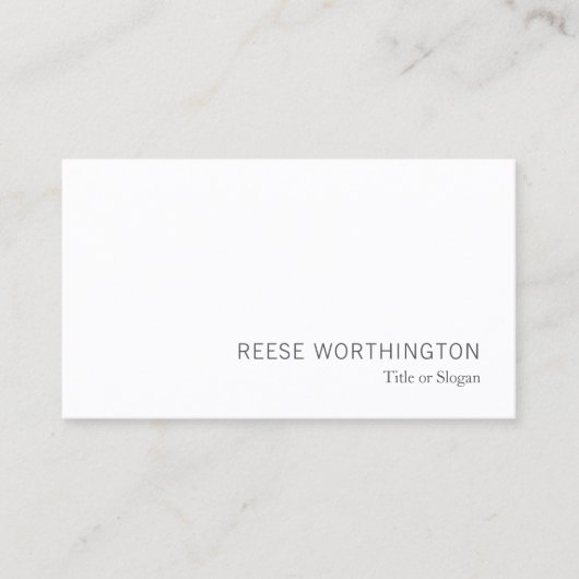 Professioneel wit modern visitekaartje (Voorkant)