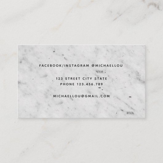 Professioneel, wit, modern visitekaartje (Achterkant)