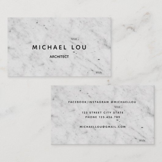 Professioneel, wit, modern visitekaartje (Voorkant / Achterkant)