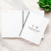 Professioneel Wit Monogram Zakelijk Initiaal Planner