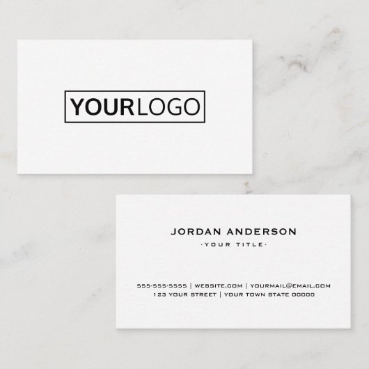 Professioneel wit of elke logo voor kleurengebruik visitekaartje (Voorkant / Achterkant)