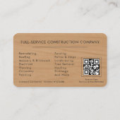 Professioneel witgouden QR-code voor bouwer Visitekaartje (Achterkant)